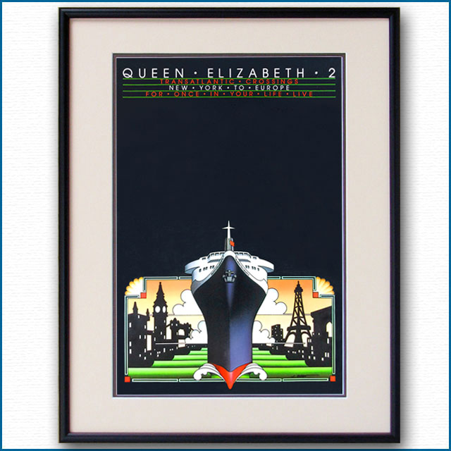 1983年 キュナード クイーンエリザベス2のポスター 2020LL