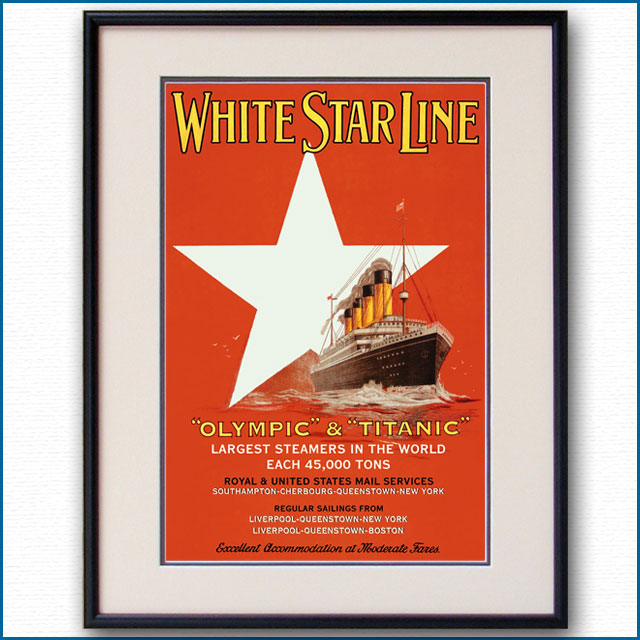 1912年 客船オリンピック タイタニックのポスター 2084LL