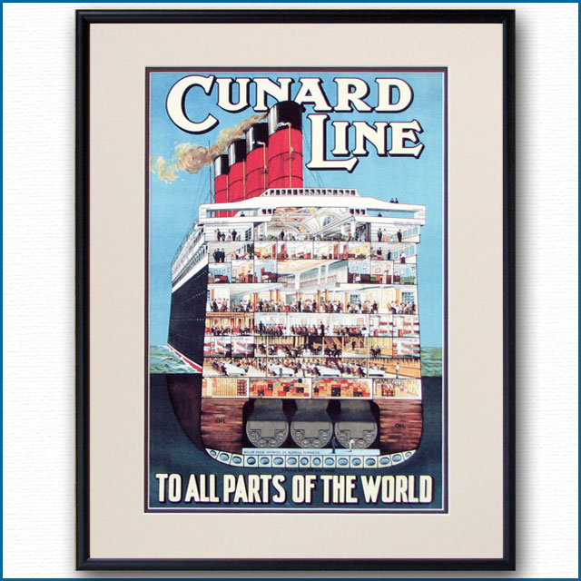 1914年 客船ルシタニア カッタウェイのポスター 2268LL