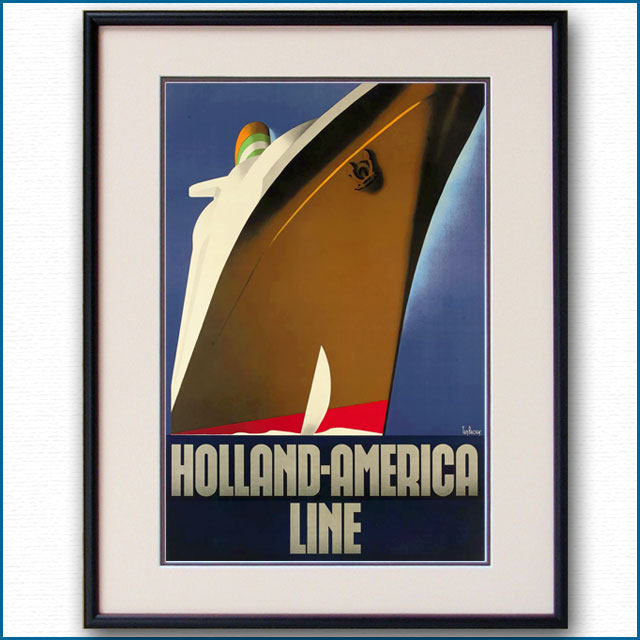 1937年 ウィレム・テン・ブローク 客船ニューアムステルダムのポスター 2452LL