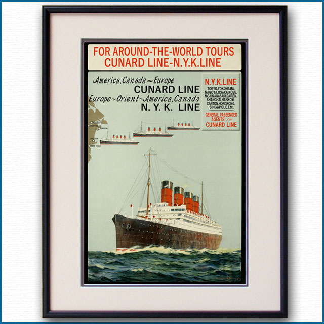 1930年 日本郵船・キュナードラインのポスター 2584LL