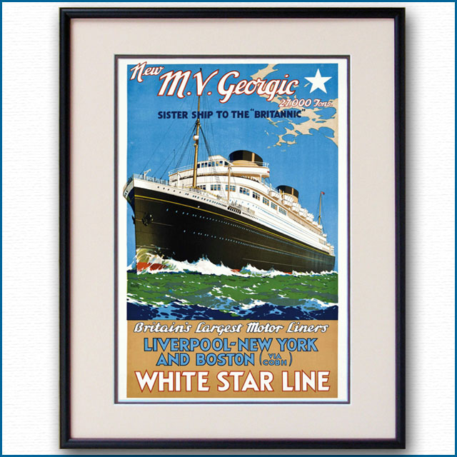 1931年 ウォルター・トーマス 客船ジョージックのポスター 2779LL