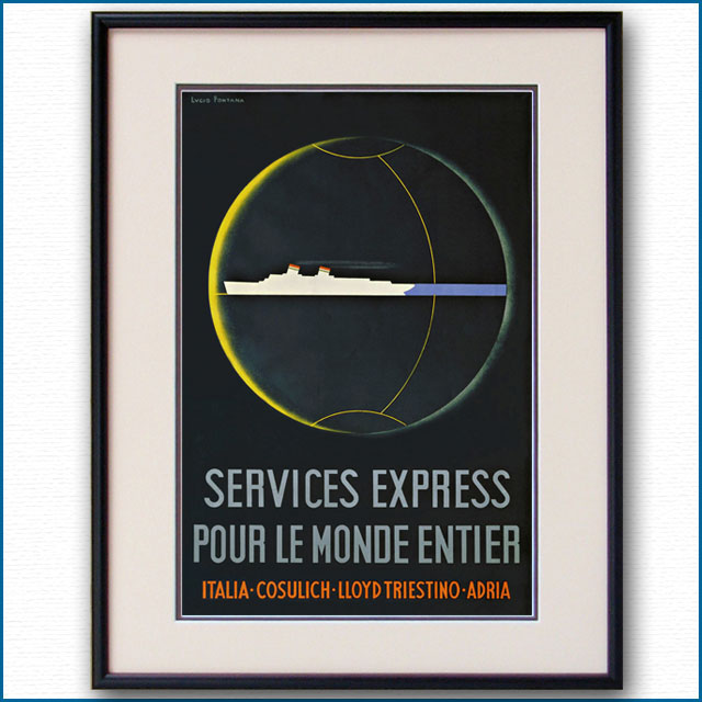 1935年 ルーチョ・フォンタナ 客船レックスのポスター 2822LL