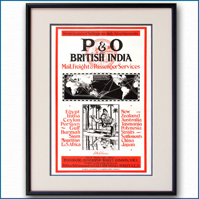 1922年 P&Oのポスター 2929LL
