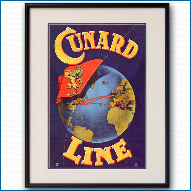 1908年 キュナードラインのポスター 2937LL