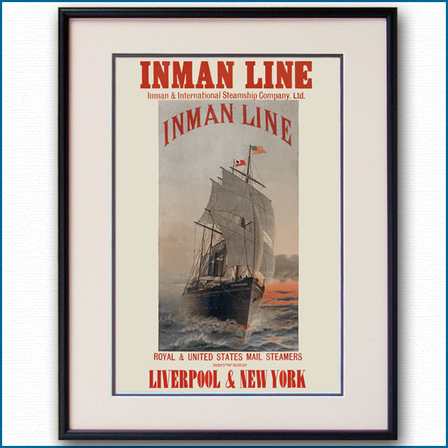 1885年 インマンラインのポスター 3027LL